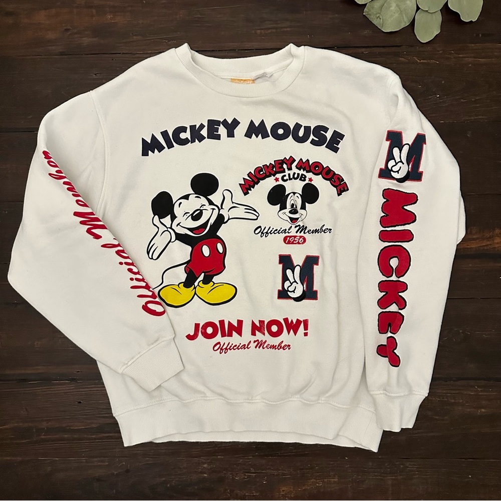 Disney White Mickey Mouse Sweatshirt